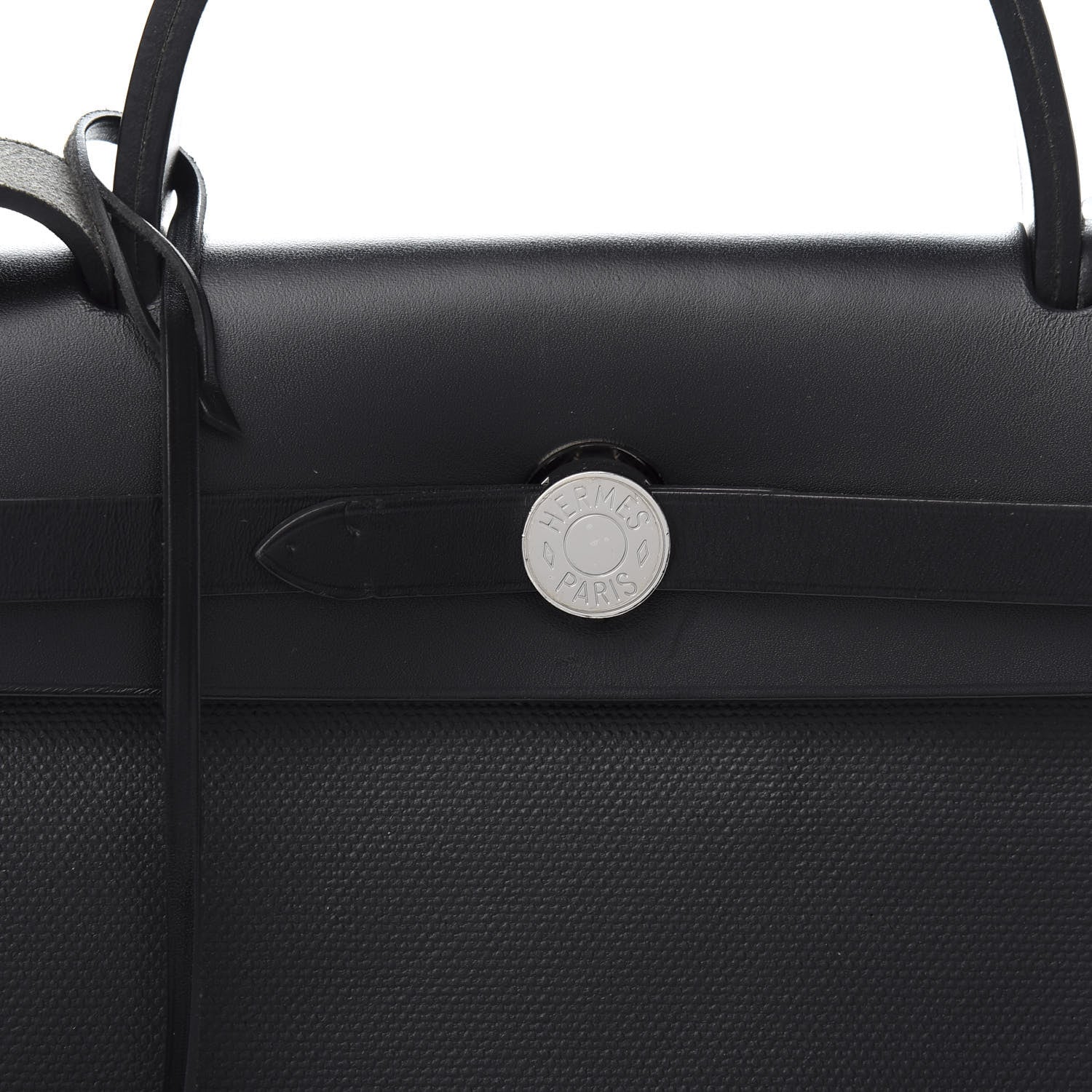 Hermes Toile H Berline Vache Hunter Herbag Zip PM 31 Black Ecru 13 of 14