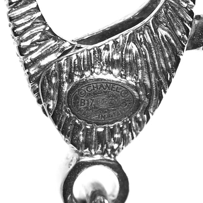 Chanel Crystal CC Multi Strand Chain Necklace Silver 5 of 5