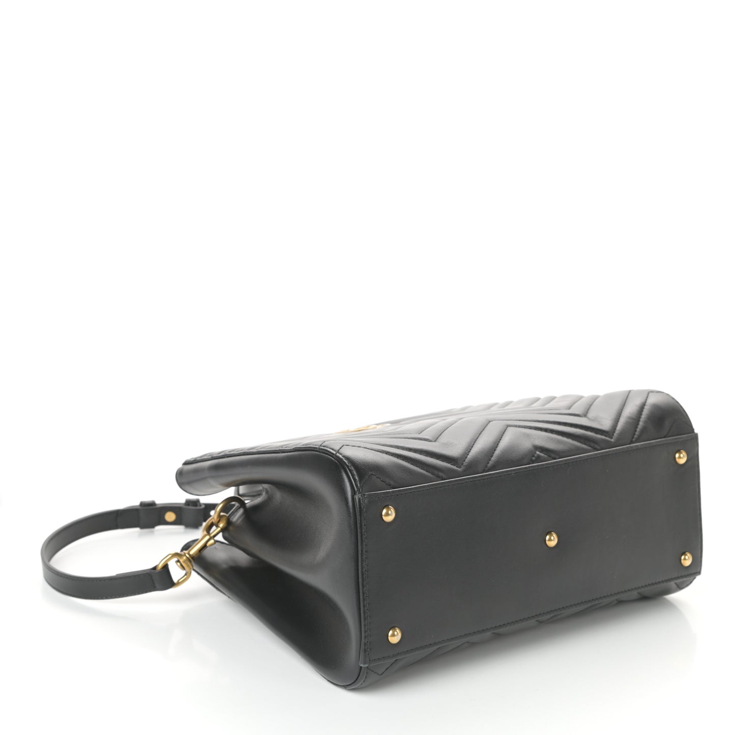Calfskin Matelasse Small GG Marmont Tote Black