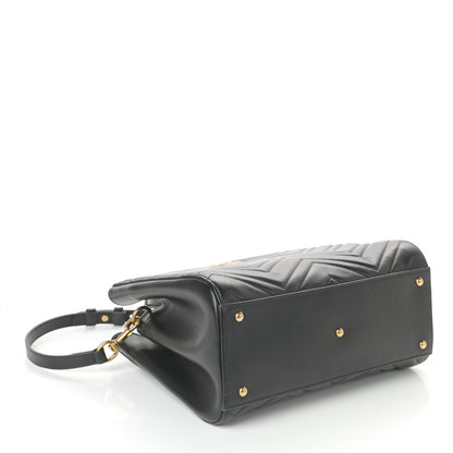 Gucci Calfskin Matelasse Small GG Marmont Tote Black 4 of 9