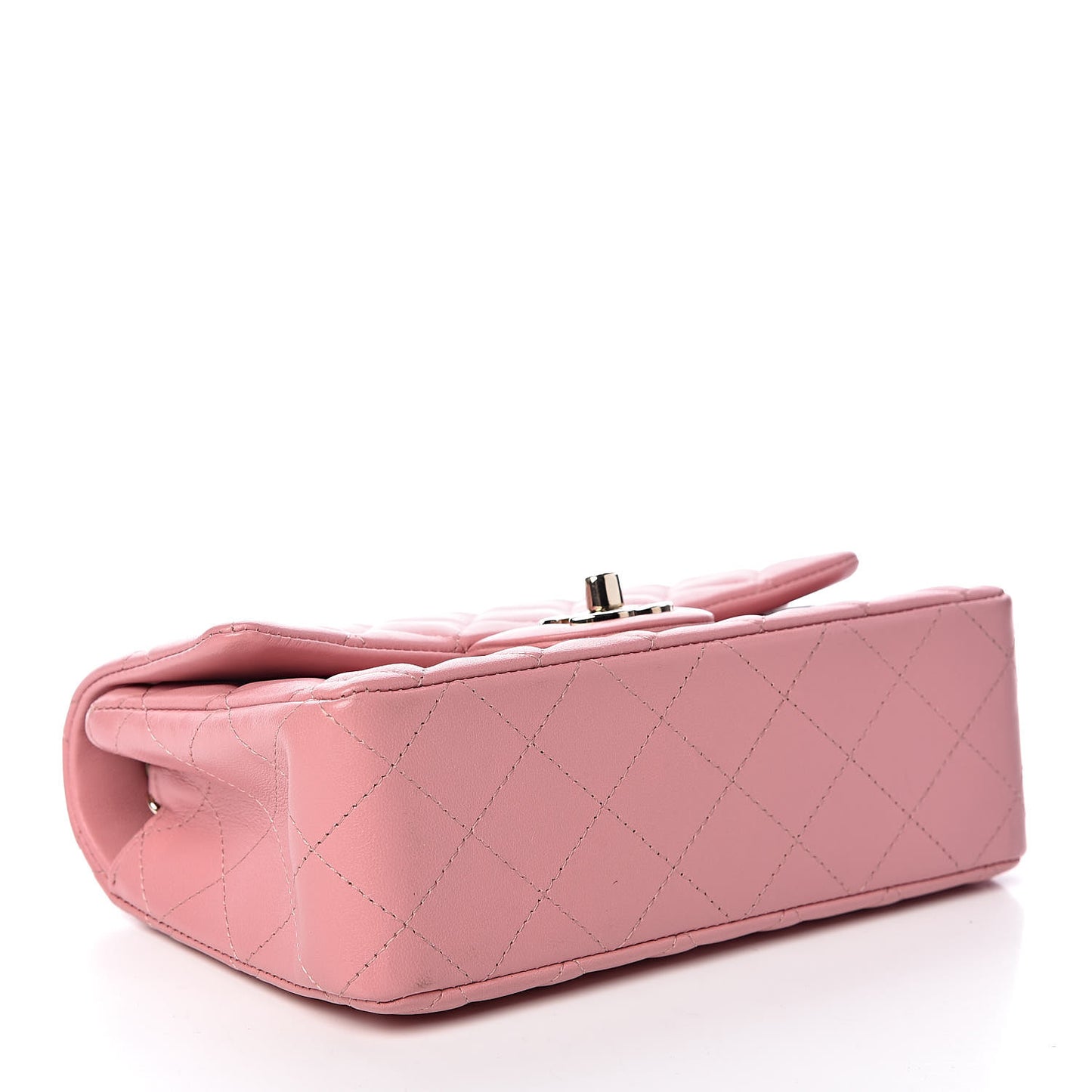 Lambskin Quilted Mini Rectangular Flap Pink