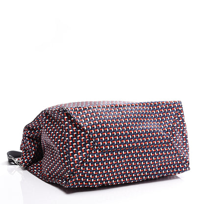 Prada Saffiano Nylon Tessuto Stampato Tote Rosso 3 of 9