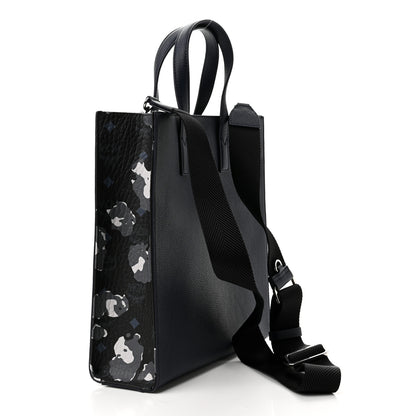 MCM Grained Calfskin Small Klassik Tote Navy 3 of 10
