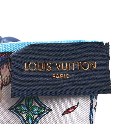 Louis Vuitton Silk Love Birds BB Bandeau Bleu White 4 of 6