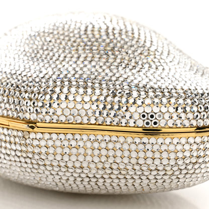 Judith Leiber Swarovski Crystal Minaudiere Clutch Silver 9 of 12