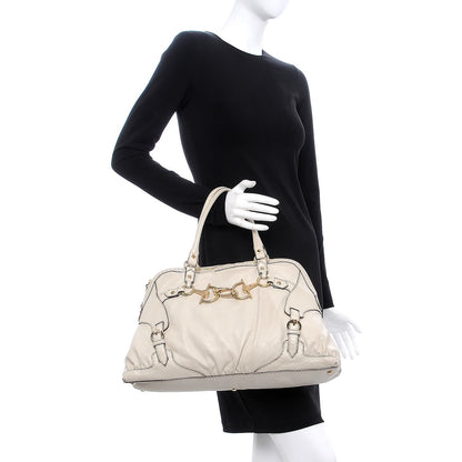 Gucci Calfskin Medium Horsebit Nail Boston Off White 2 of 13