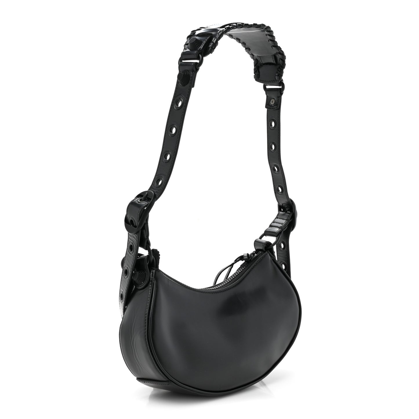 Smooth Calfskin Le Cagole Shoulder Bag XS Black