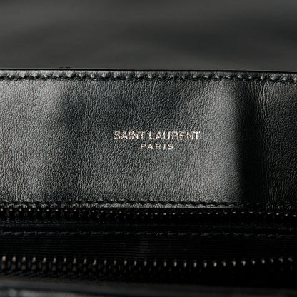 Saint Laurent Calfskin Y Quilted Monogram Monochrome Large Loulou Chain Satchel Black 6 of 11