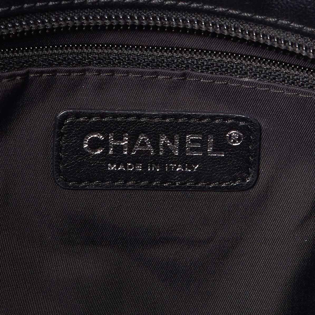 Coated Canvas Quilted Large Paris Biarritz Tote Black