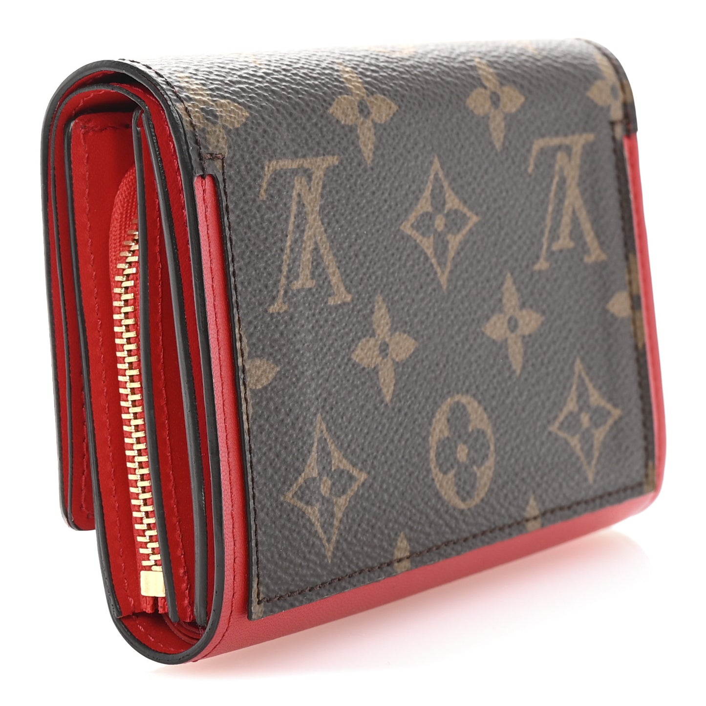 Monogram Flore Compact Wallet Coquelicot