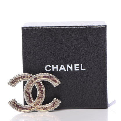 Chanel Resin CC Brooch Silver 5 of 5