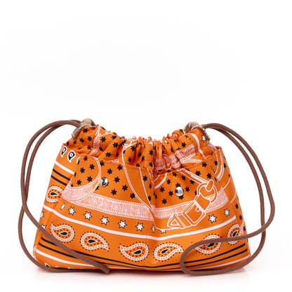 Hermes Barenia Silk Eperons d'Or Fourbi 25 MM Pouch Orange Fauve 1 of 9