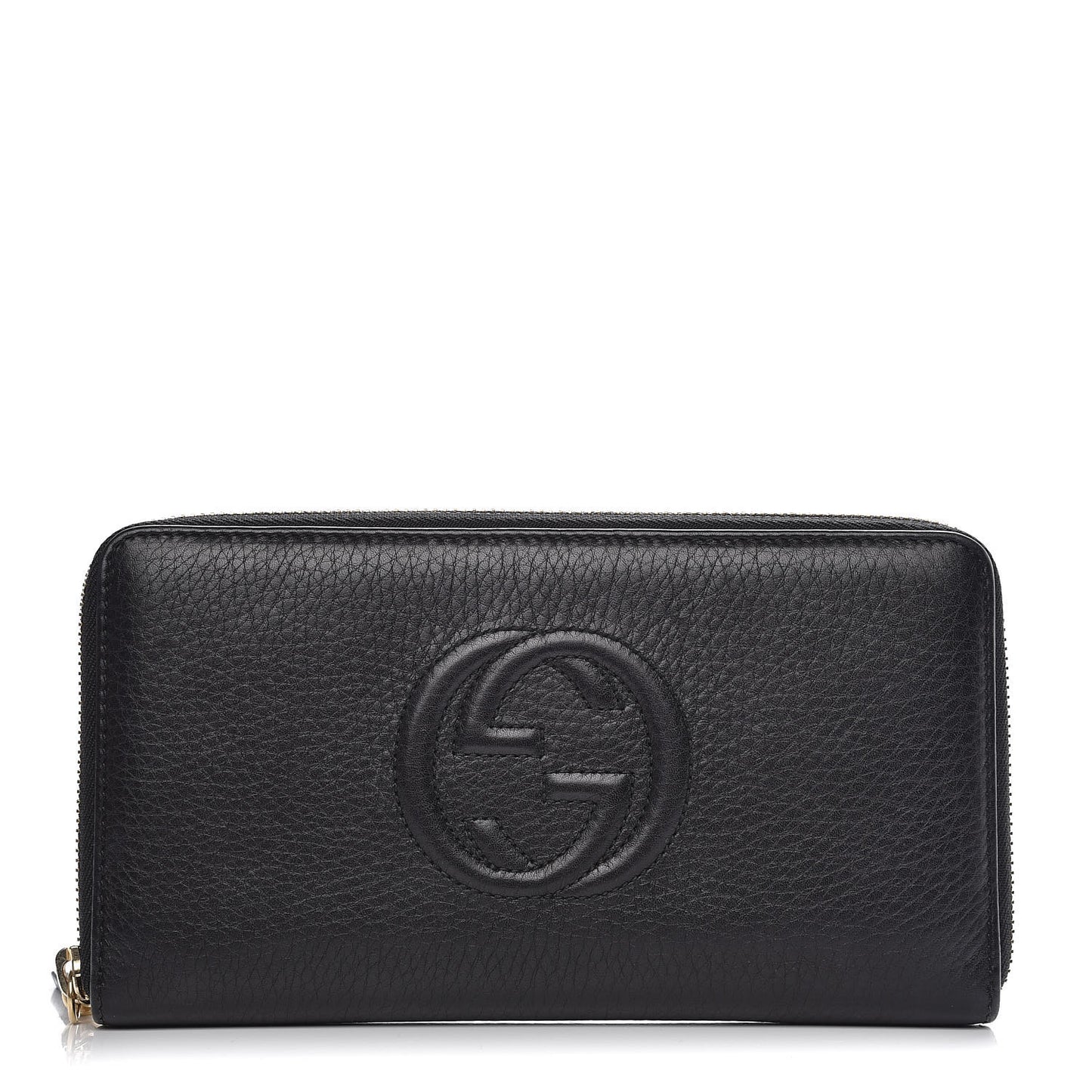 Calfskin Soho Zip Around Wallet Black