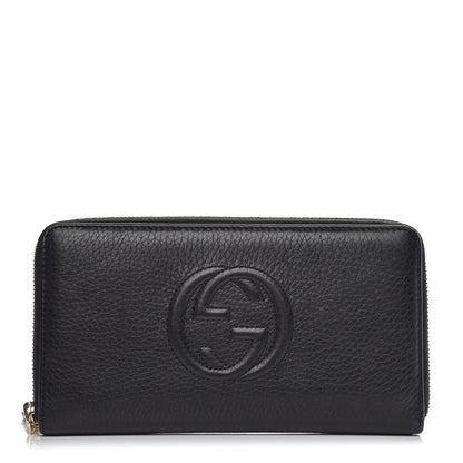 Gucci Calfskin Soho Zip Around Wallet Black 1 of 11