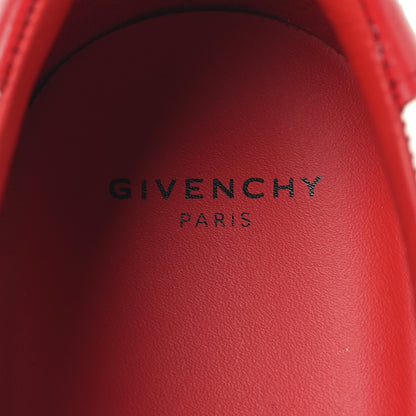 Givenchy Calfskin Reverse Logo Womens Urban Street Sneakers 37.5 White Red 9 of 10