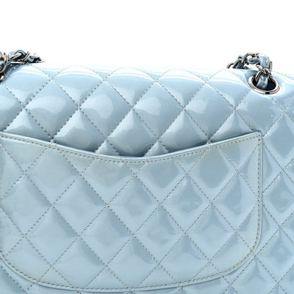 Chanel Patent Calfskin Quilted Medium Double Flap Turquoise 13 of 14