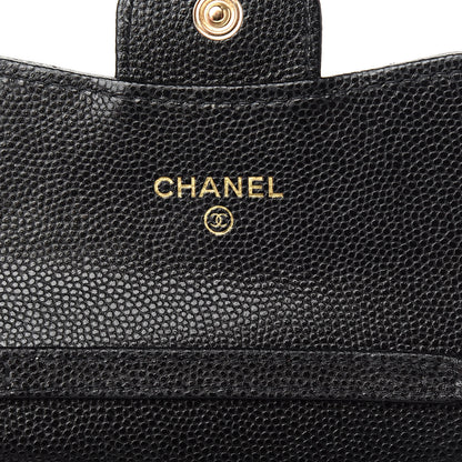 Chanel Caviar Quilted Flap Card Holder On Chain Black 6 of 8