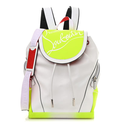 Christian Louboutin Calfskin Explorafunk Backpack Bianco Fluo Yellow 1 of 14