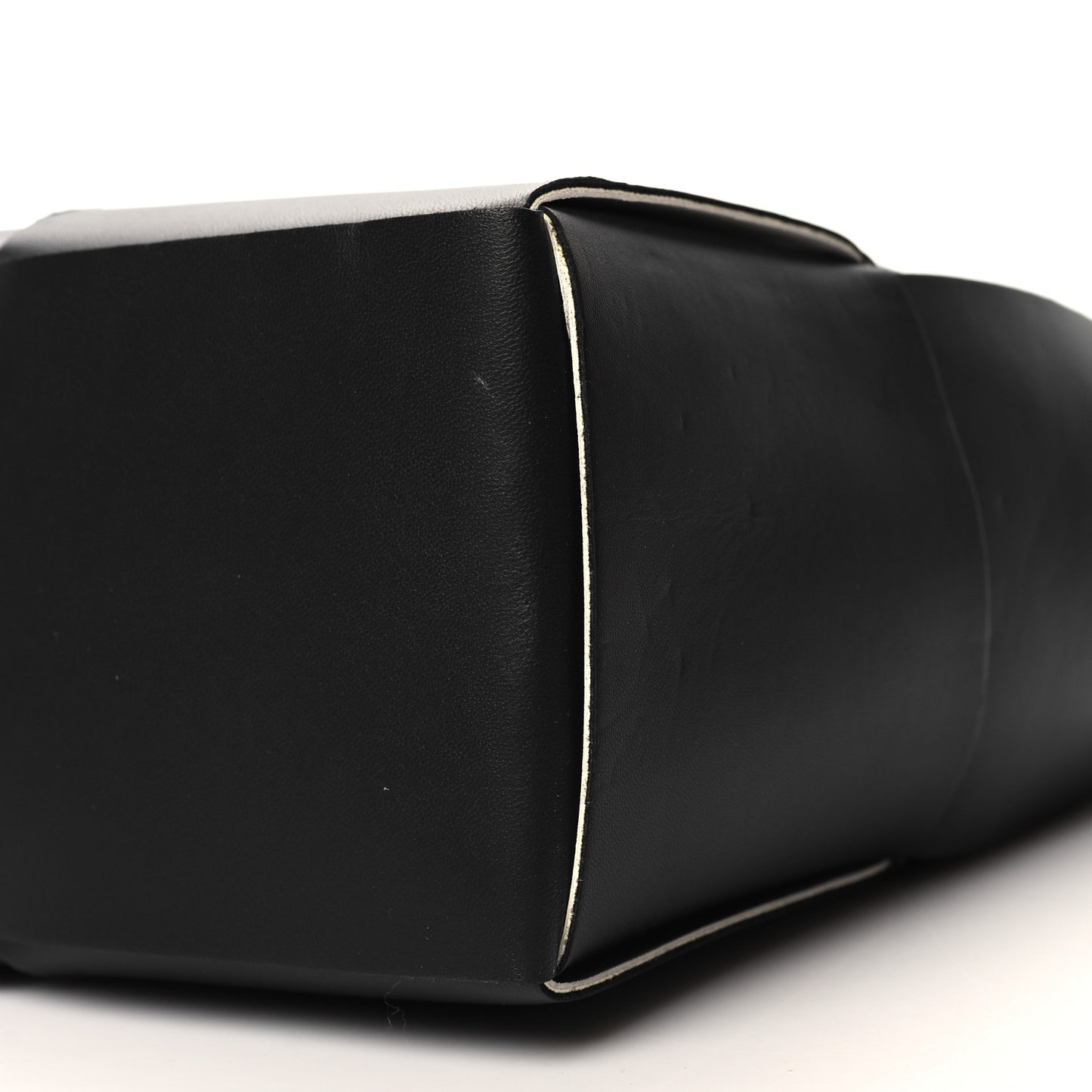 Nappa Maxi Intrecciato Arco Tote Black White