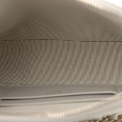 Chanel Caviar Quilted Classic Clutch With Chain Light Grey 5 of 13