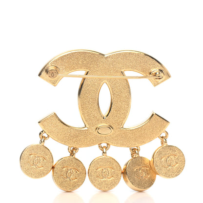 Chanel Enamel Pearl CC Charms Brooch Black Gold 2 of 3