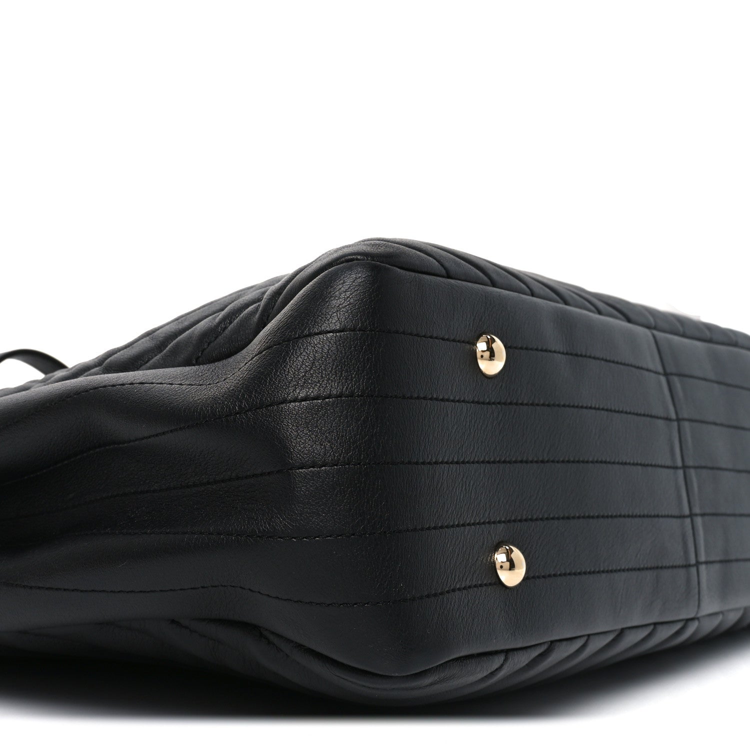 Chanel Iridescent Calfskin Chevron Quilted Shopping Tote Black 9 of 10
