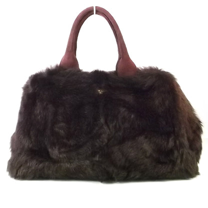 Prada Calf Hair Shearling Suede Bag Mimetico 1 of 9