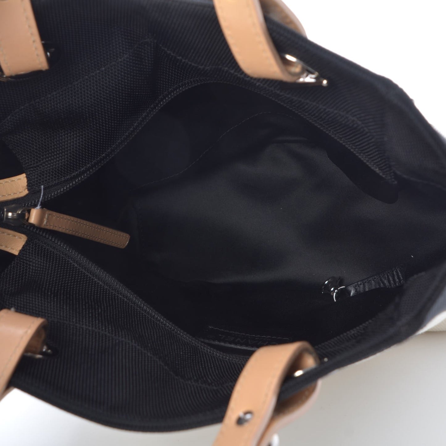Canvas Paris Biarritz Small Tote White Black