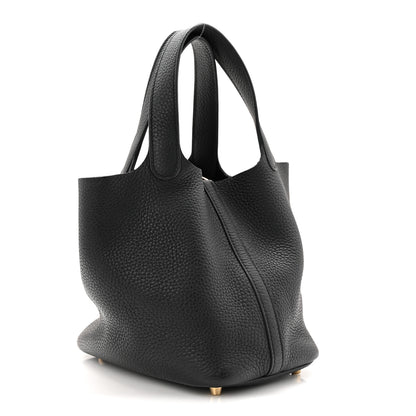 Hermes Taurillon Clemence Picotin Lock 18 PM Black 3 of 12