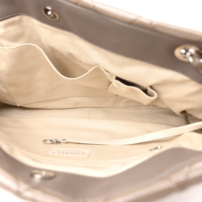 Chanel Patent Quilted Timeless CC Soft Tote Beige 5 of 15