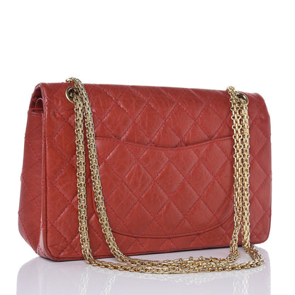 Chanel Aged Calfskin Quilted 2.55 Reissue 226 Flap Red 3 of 14