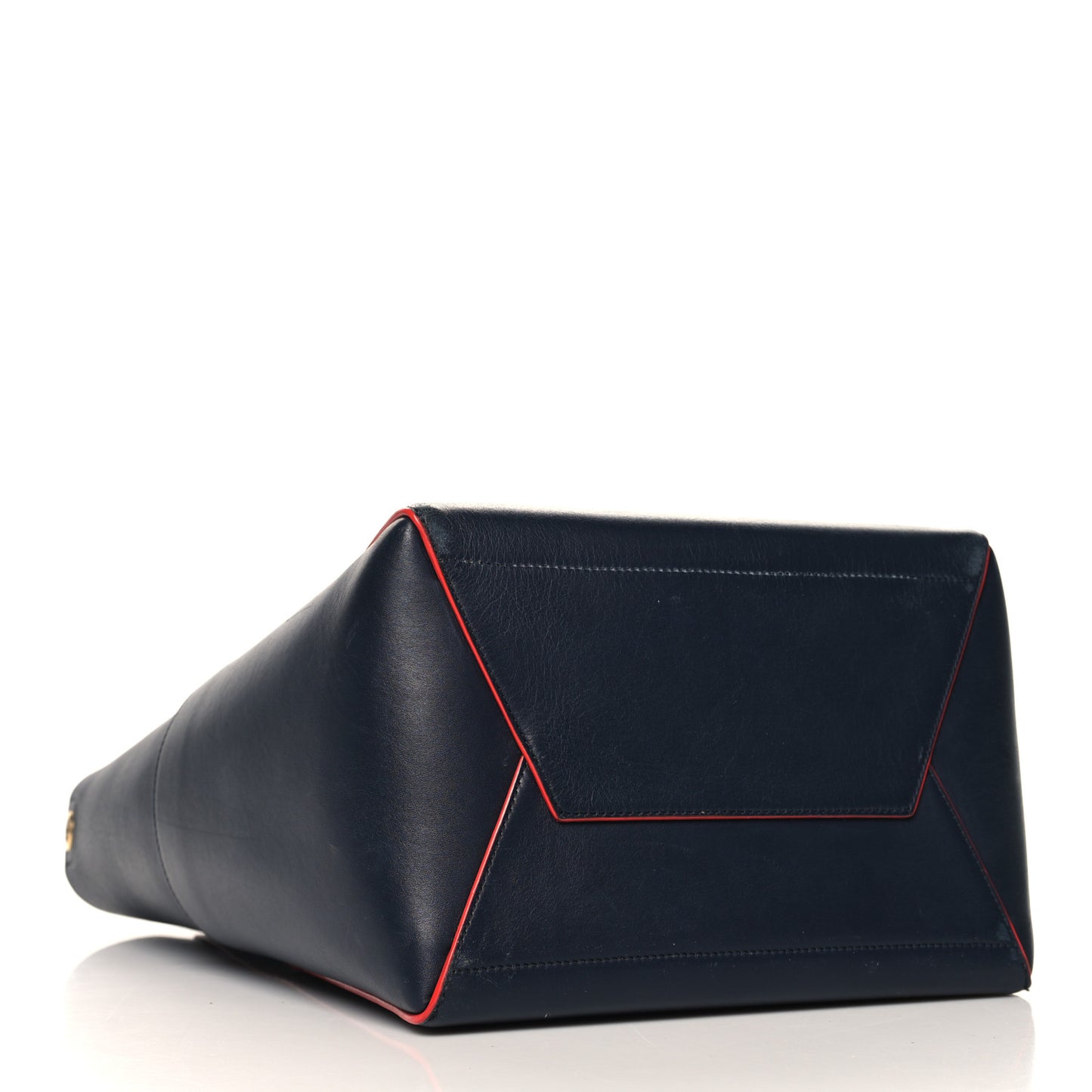 Supersoft Calfskin Sangle Bucket Bag Navy