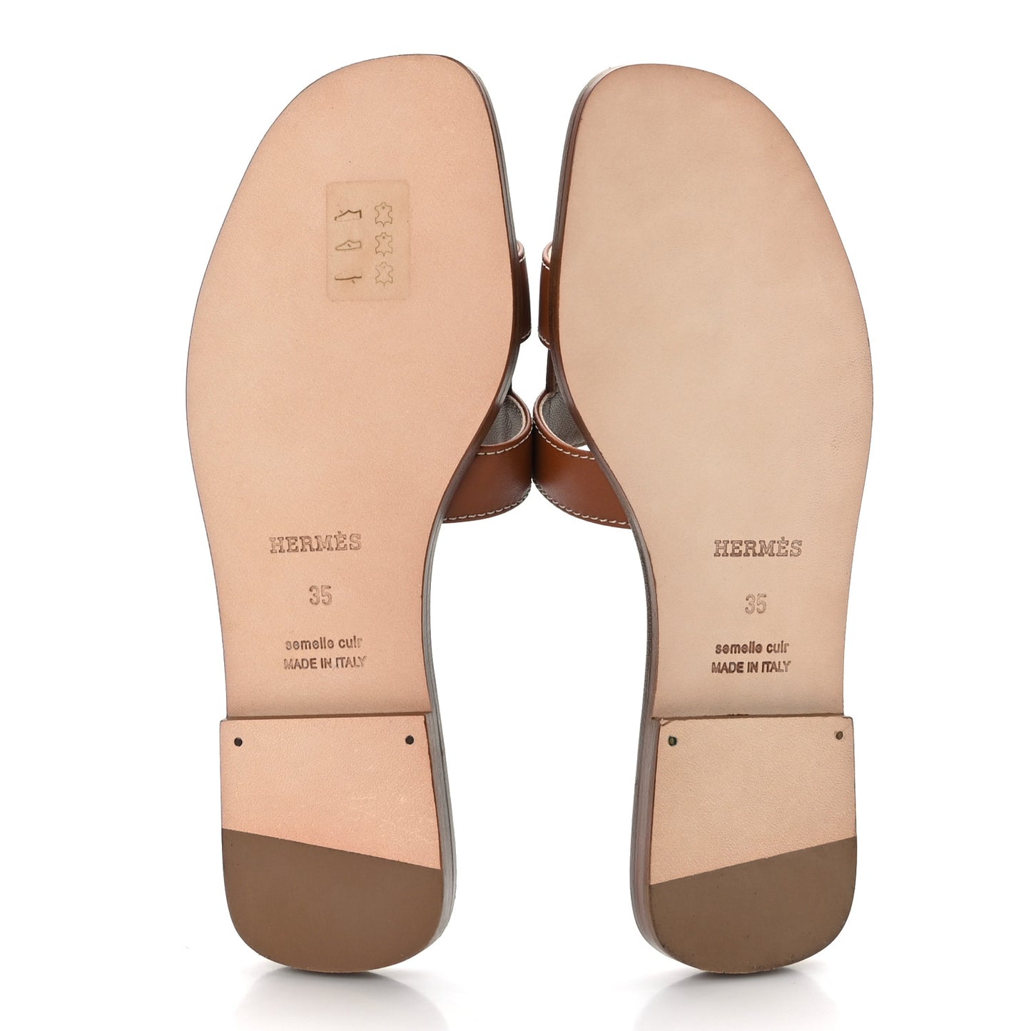 Box Calfskin Oran Sandals 35 Gold