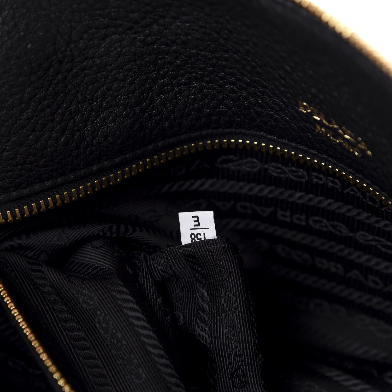 Prada Vitello Daino Tote Black 9 of 10