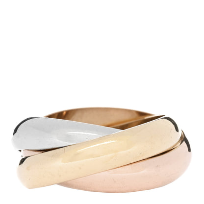 Cartier 18K Pink Yellow White Gold Classic Trinity Ring 50 5.25 3 of 5