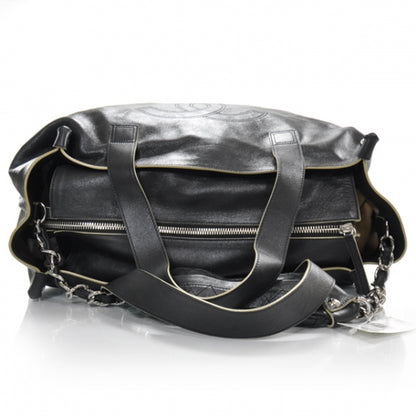 Chanel Lambskin Edgy Large Zip Top Tote Black 5 of 11