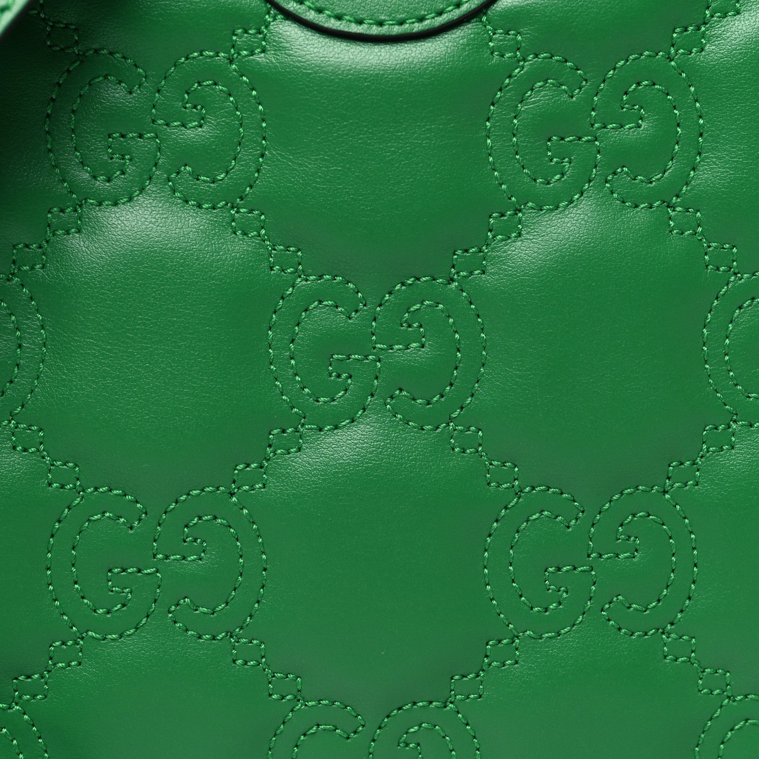 Gucci Calfskin GG Matelasse Shoulder Bag Spring Green Natural 9 of 11