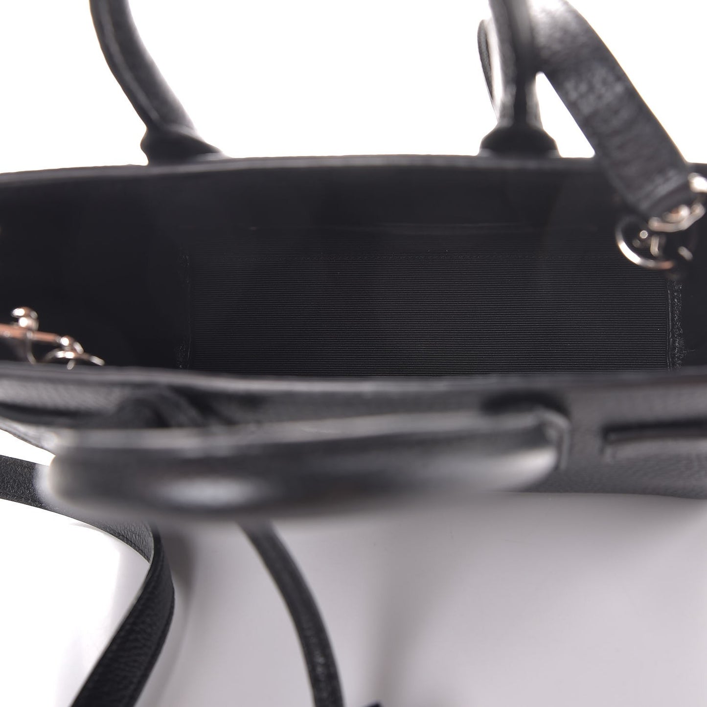 Grained Calfskin Nano Sac De Jour Black