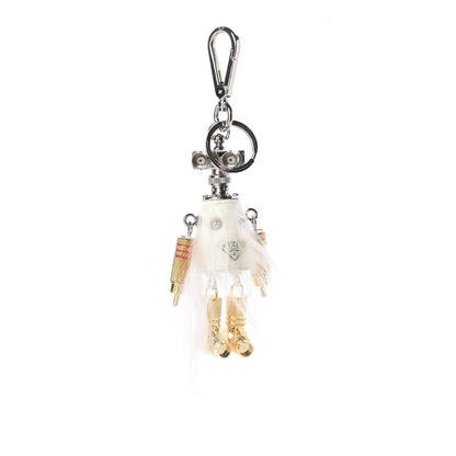 Prada Goat Fur Robot Edward Keychain White 1 of 3