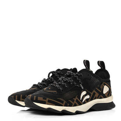 Fendi Technical Mesh Lycra FFreedom Patchwork Sneakers 39 Black Tobacco 3 of 16