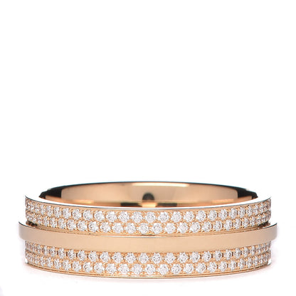 Tiffany 18K Yellow Gold Wide Diamond T Two Ring 57 8 3 of 5