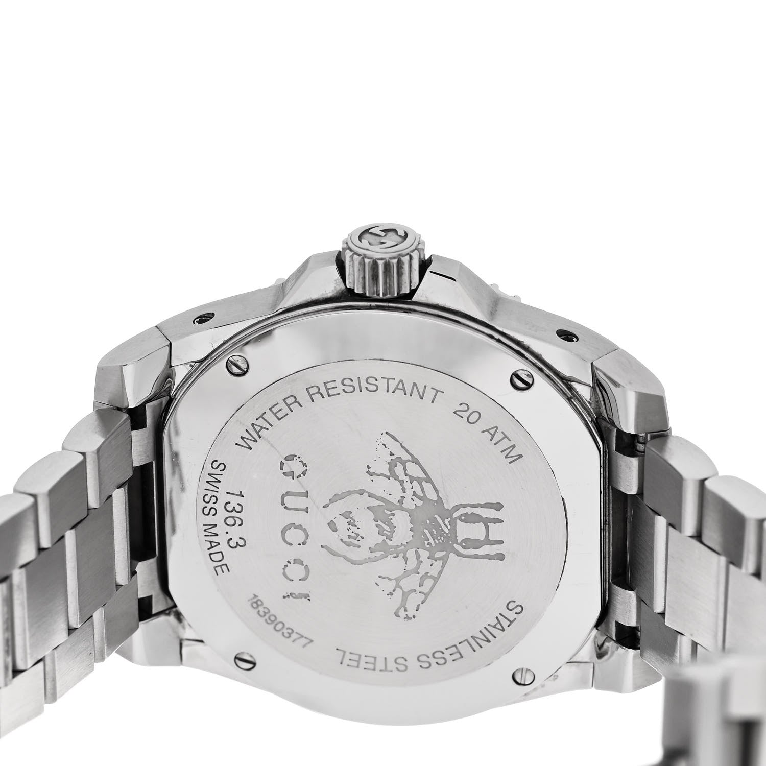 Gucci Stainless Steel 40mm Dive Quartz Watch White 4 of 4