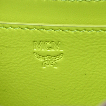 MCM Visetos Side Stud X-Mini Stark Bebe Boo Backpack Neon Yellow 6 of 10