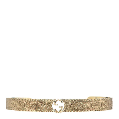 Gucci 18K Yellow Gold Interlocking G Cuff Bracelet 1 of 6