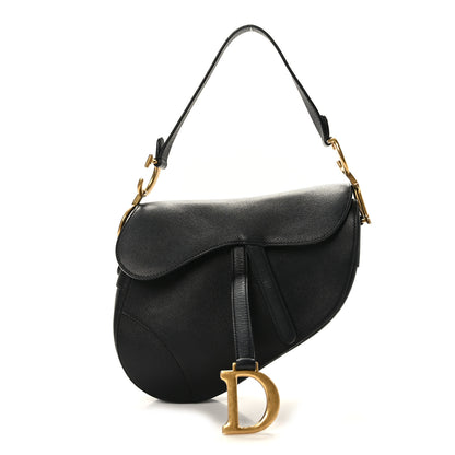 Christian Dior Grained Calfskin Saddle Bag Black 1 of 10