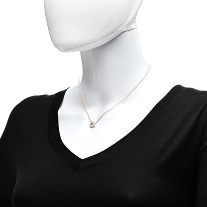 Hermes 18K Rose Gold Diamond Finesse Pendant Necklace 2 of 5