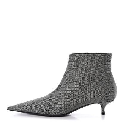 Balenciaga Wool Checked Knife Pointy Toe Boots 38.5 1 of 8