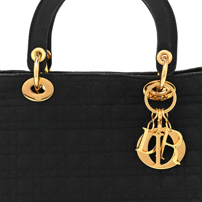Christian Dior Nylon Cannage Medium Lady Dior Black 8 of 15