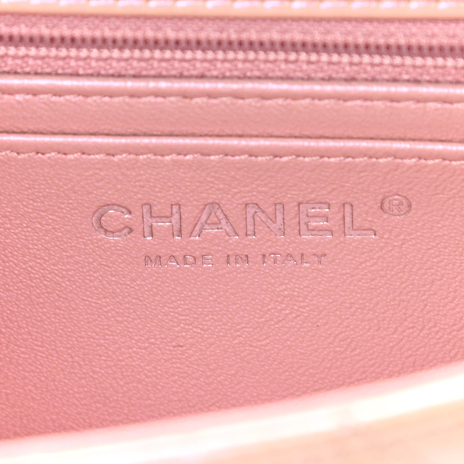 Chanel Iridescent Lambskin Quilted Mini Rectangular Flap Pink 6 of 9