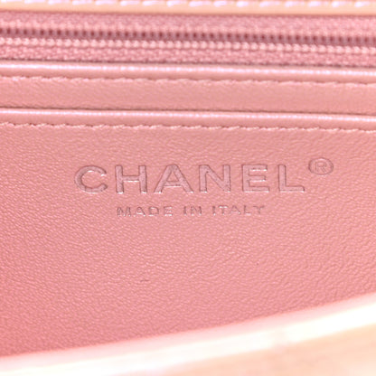 Chanel Iridescent Lambskin Quilted Mini Rectangular Flap Pink 6 of 9